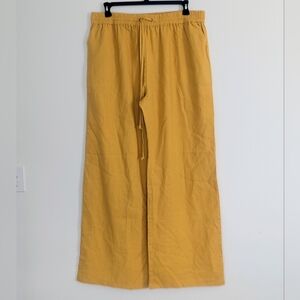 Residents On Linen Pants Wide Leg Mustard Yellow Fall Pumpkin Patch Size 3X